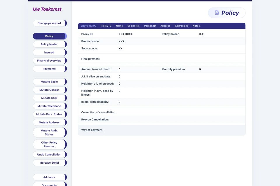 An insurance broker tailor-made platform